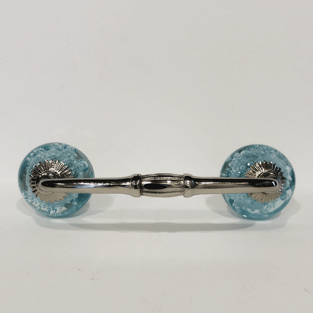 Aqua Blue Glass Bubble Cabinet Knobs Dresser Drawer Handles