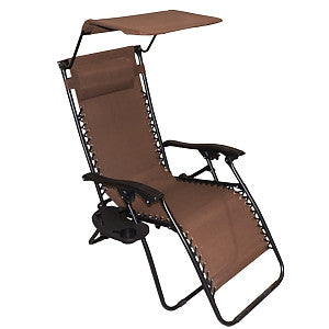 zero gravity chair with canopy and side table