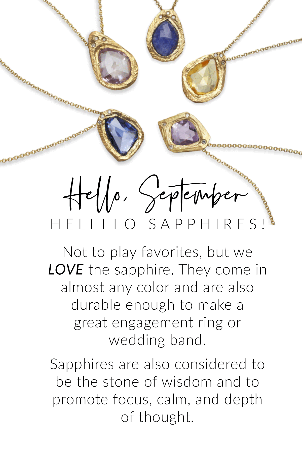 september sapphires birthstone necklaces