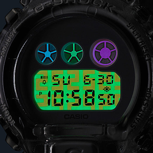 Casio G-Shock DW6900SP-1 Transparent Black Rainbow Skeleton 25th