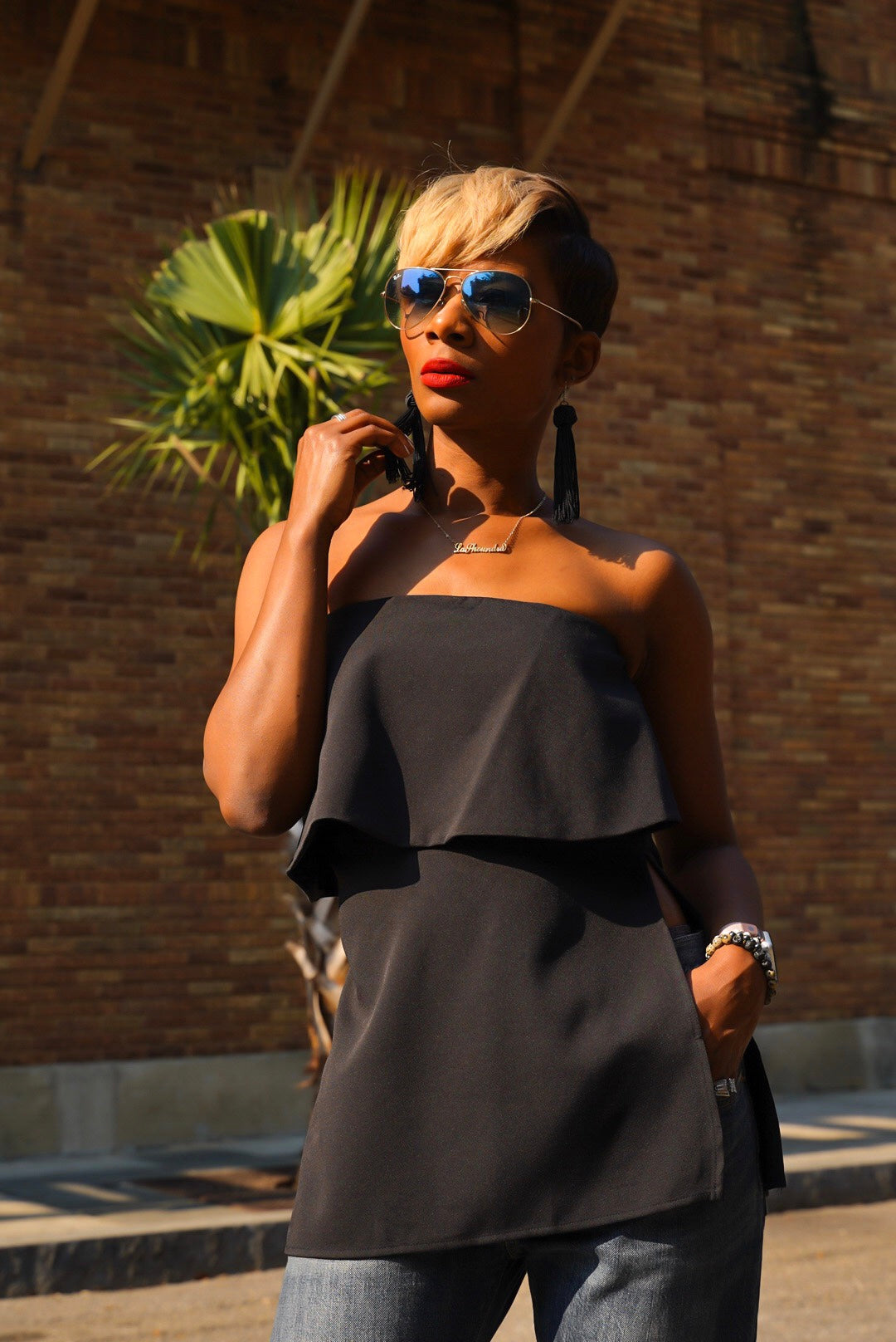 True Black Tube Top