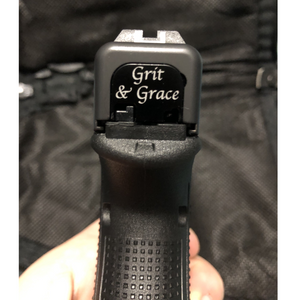 Engraved Slide Cover Plate for Glock