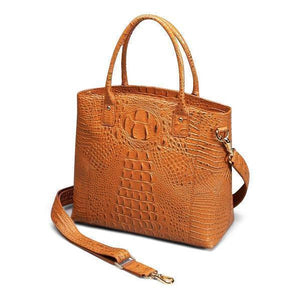 Croc pattern cowhide Town Tote