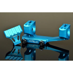 consumerlawyernetwork-Warne XSkel Scope Mount - teal (shown with side mount adapters, sold separately)