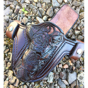 Floral Outside-the-Waistband Leather Holster