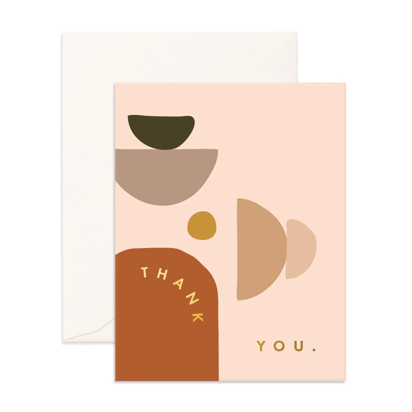 Fox And Fallow Greeting Card Thank You Stones — Papermarket 