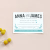 Personalised Wedding RSVP Card | Bourbon