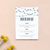 Personalised Wedding Menu Card | Festoon