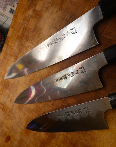 Mizuno Tanrenjo Honyaki DX Wa Gyuto knives