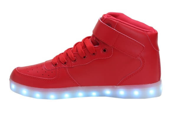 High Top™ LED Light Up Shoes for Women - Red