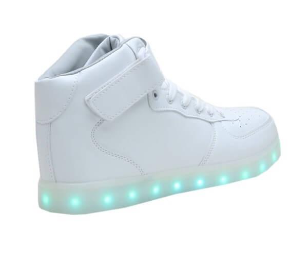 High Top™ LED Light Up Shoes for Kids - White