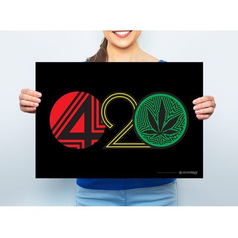 420 rasta marijuana poster