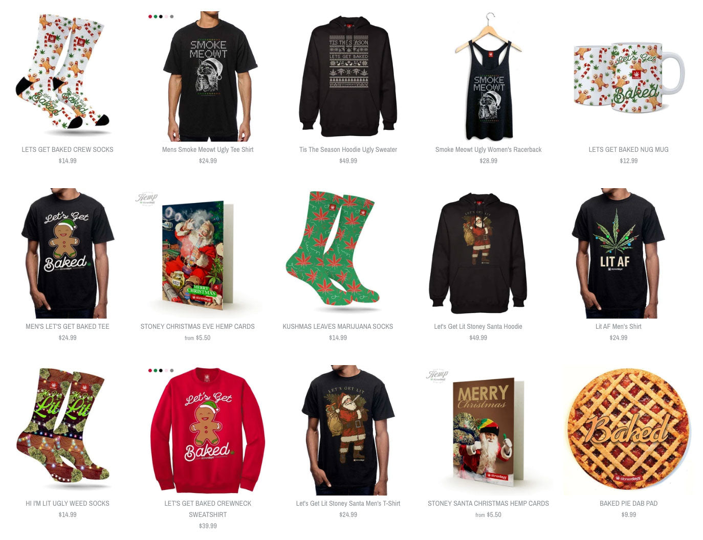 Christmas Cannabis Apparel