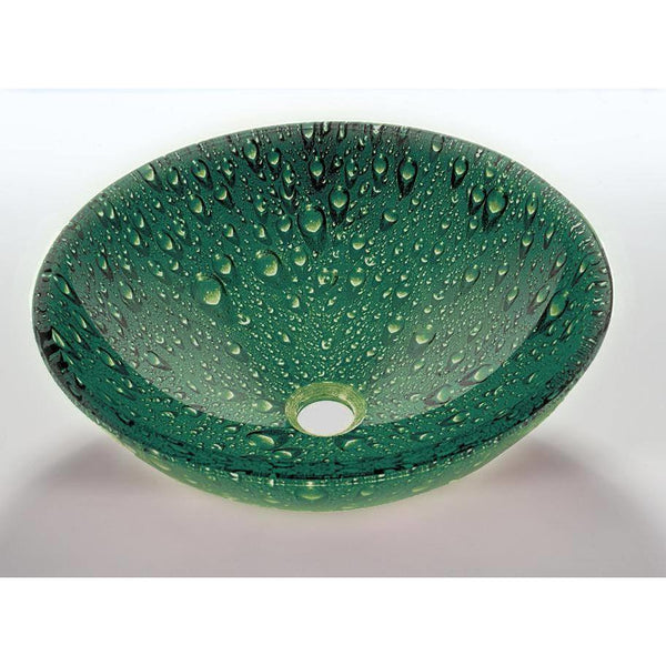 Legion Furniture Tempered Glass Vessel Sink Bowl Green Za 10