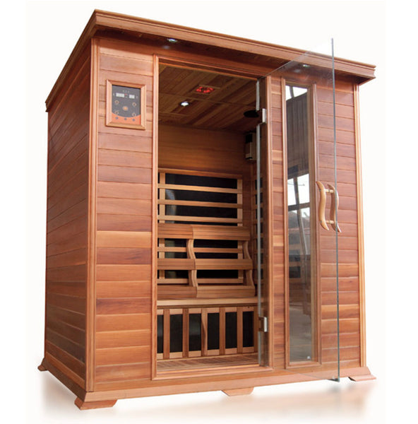 Sunray 4 Person Cedar HL400K Sequioa Infrared Sauna – BathVault