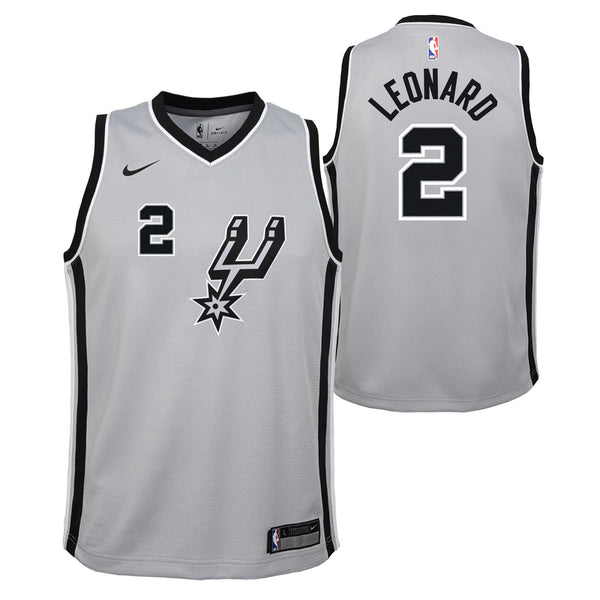Kawhi Leonard San Antonio Spurs NBA Nike Youth Grey Statement Swingman Jersey
