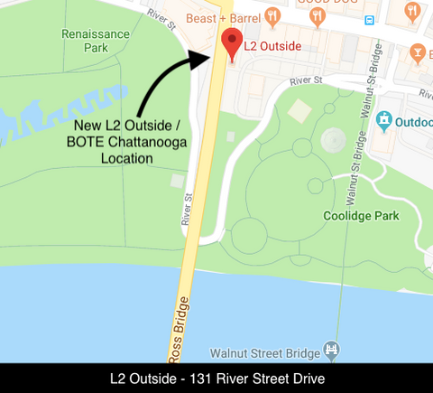 New location of L2 Outside / BOTE Chattanooga paddle boards