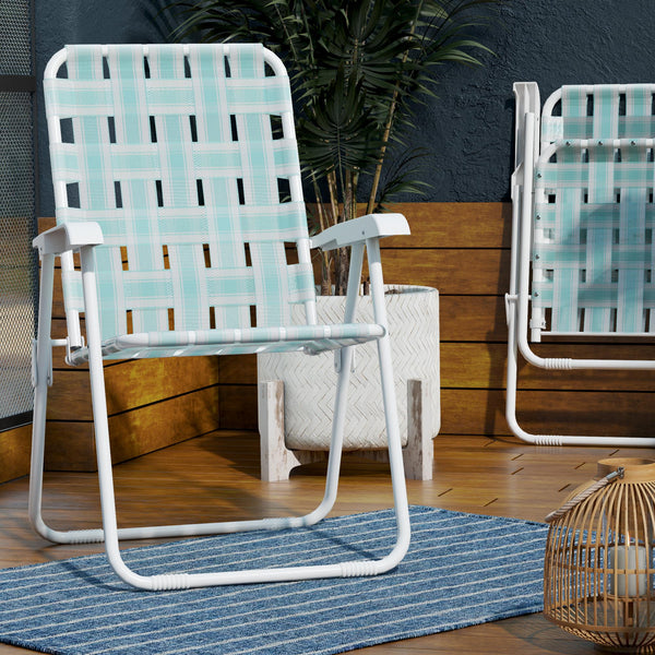 outdoor woven folding chairs