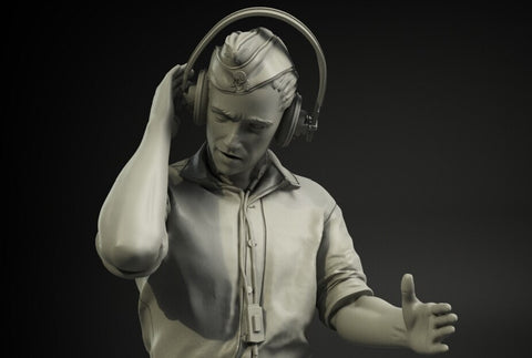 Three 1/35 Resin Figures, German Tank Crew With Headsets