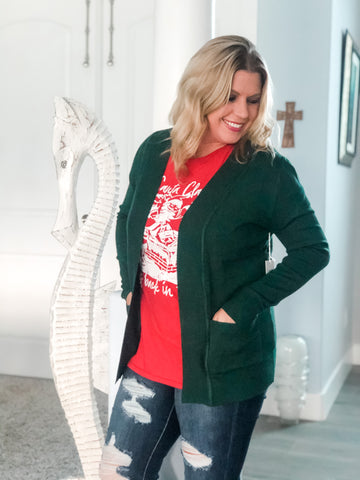"Best Of Fall" Green Cardigan