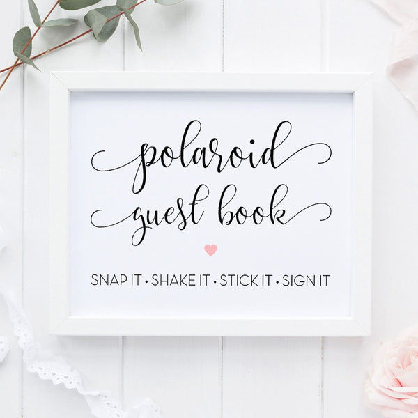 Free Printable Polaroid Guest Book Sign
