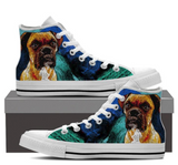 boxer dog high top shoes