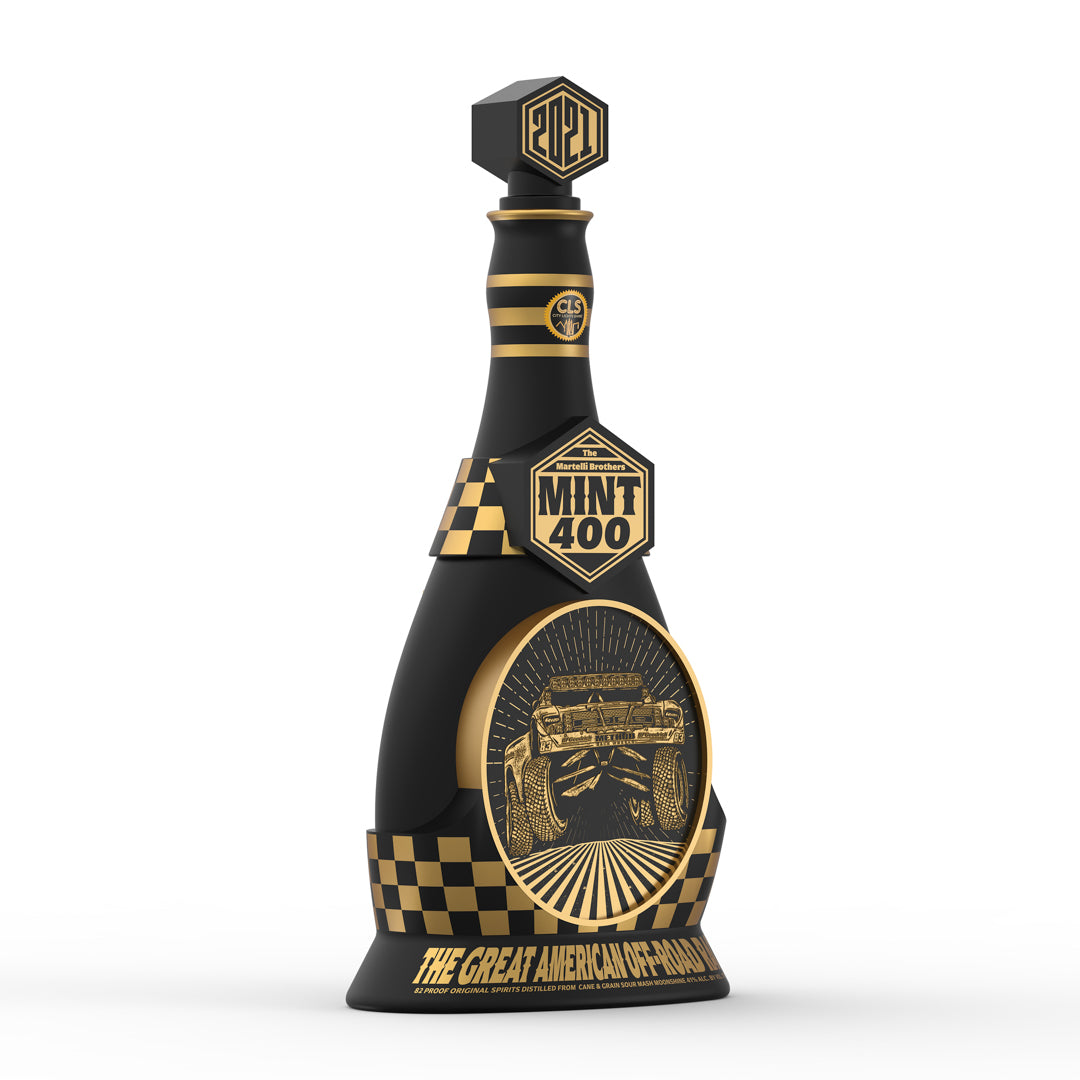 2021 Mint 400 Decanter Filled with City Lights Moonshine (Reservation) - Gold Variant