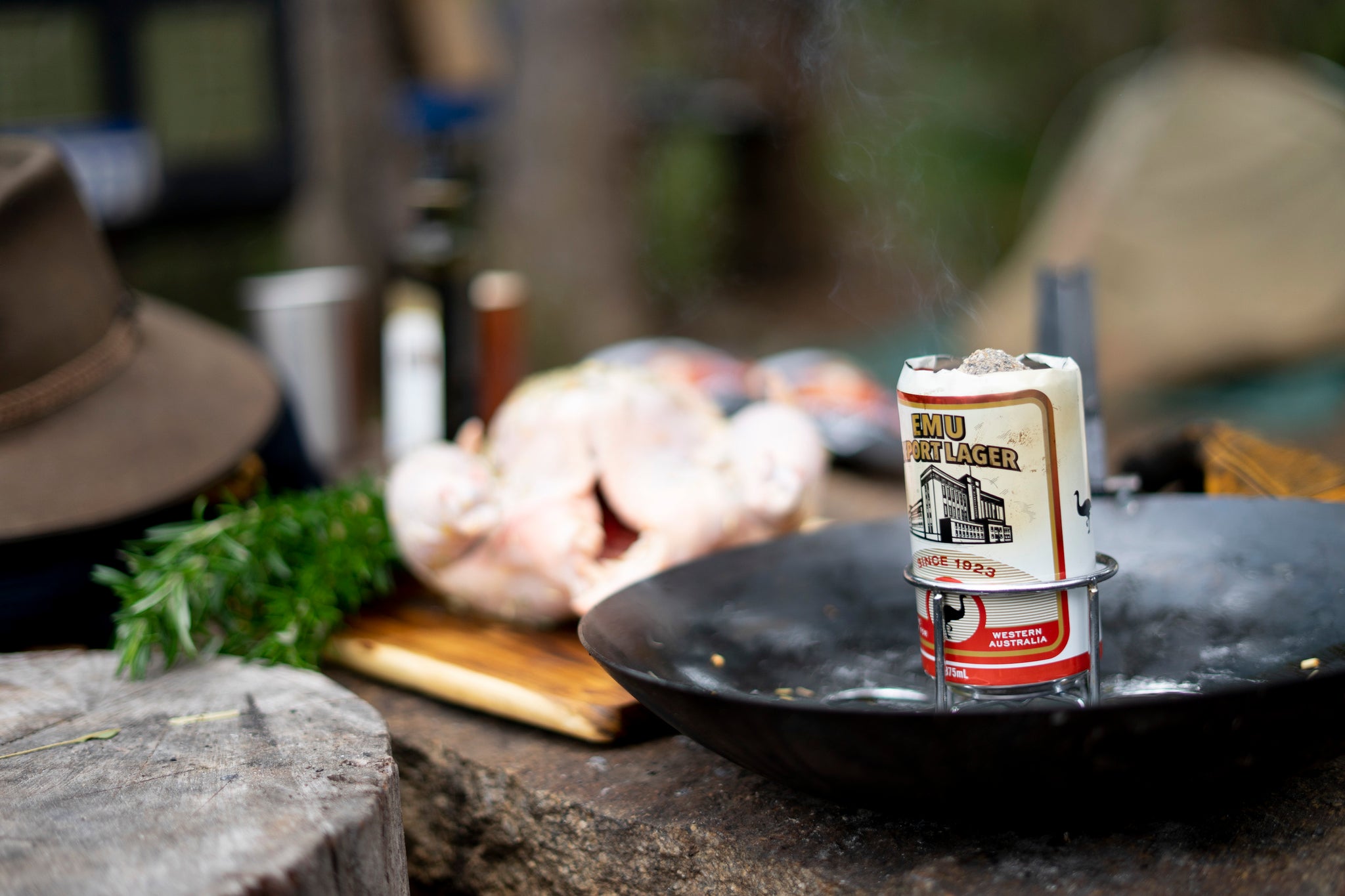 beer can chicken is easier than you think. you just need to start with really hot beer. the steam from the beer is what seals the chickens cavity and locks in the yummy juices. 