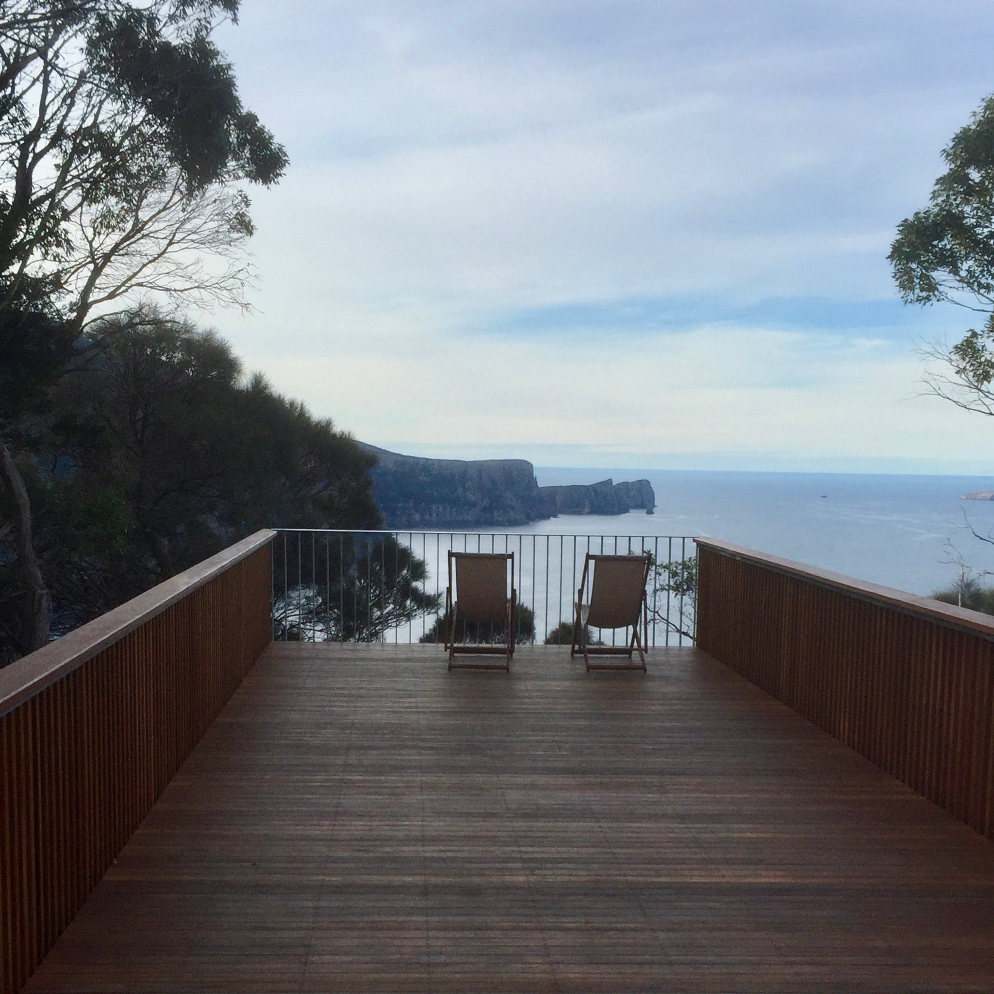 On the Three Capes Track overlooking the coast from one of the cabin decks. Sit back and relax as the sun disappears. The cabins all sleep the 48 walkers in a co-share style arrangement. ^ rooms are configured for 4 walkers and the other 3 rooms are configured for 8 walkers. You will be sharing rooms with likeminded strangers. The mattresses in the Three Capes cabins are 203cm x 90cm. If you are travelling in a party that has made separate bookings you must use the comments section so the Host Ranger can identify and try to group you together in the rooms. Bring some ear plugs if your worried about bunking in with Mr Snore and rise early to catch the first raise of the sun warming mother earth.