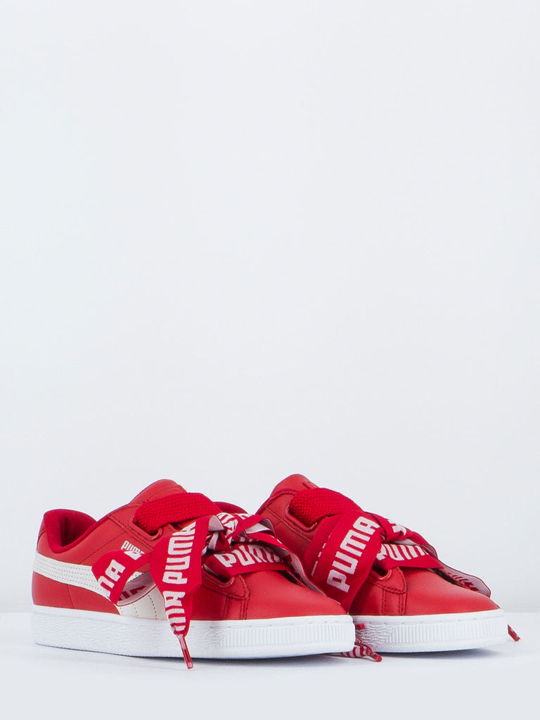 puma basket heart rosso