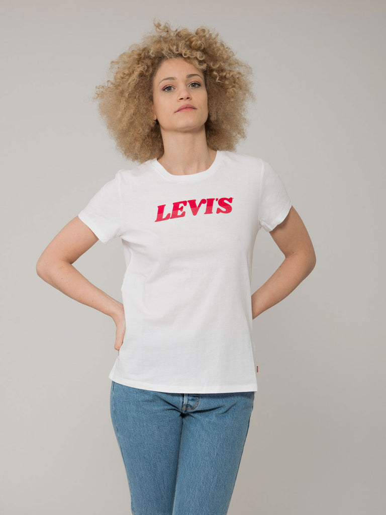 LEVI'S - T-shirt bianca con logo in velluto | STIMM