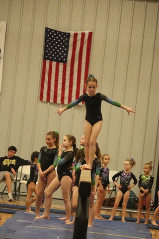 Gymnast at competition
