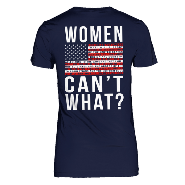 Women Cant What Veteran The Tee Drop 