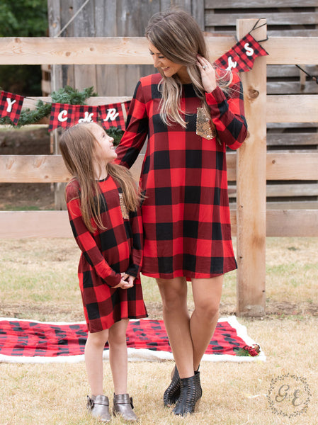 red plaid dress for girls