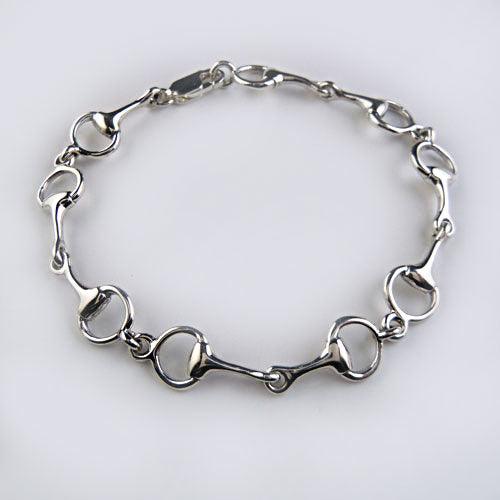 horse bit bracelet silver