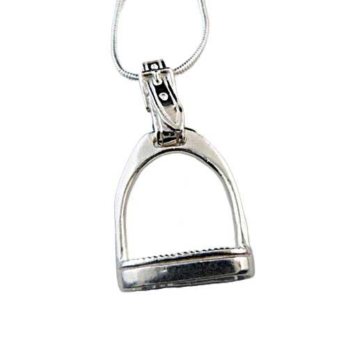 sterling silver stirrup pendant