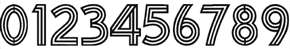 Tri-Stripe Font Numbers