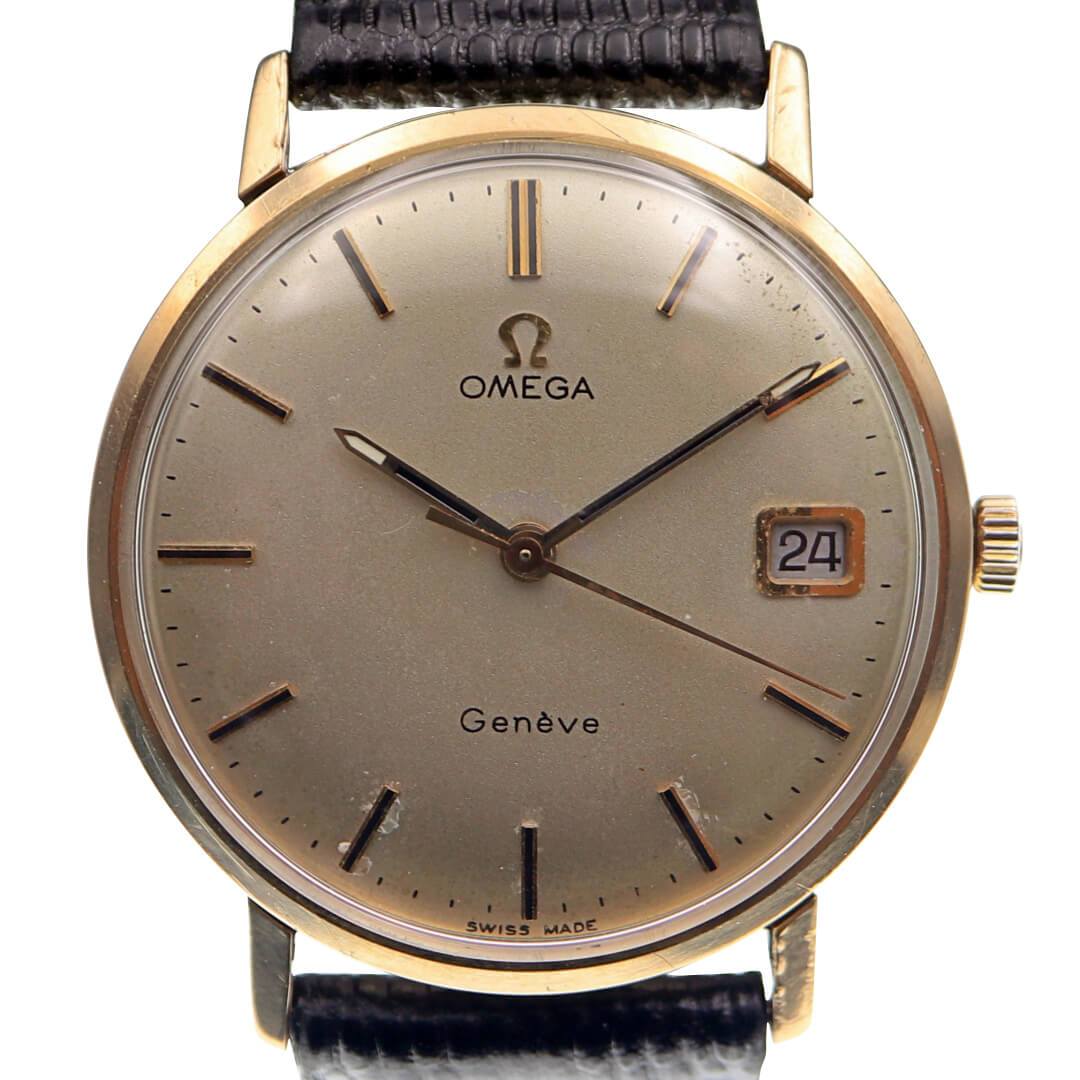 omega 9ct gold mens watch