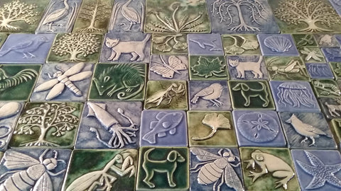 handmade tiles for artTILE 2019 at indigenous gallery in Cincinnati Ohio
