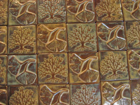 Leaves Hand Made Ceramic Tiles
