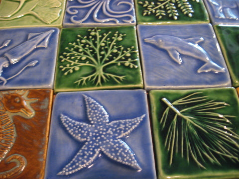 handmade tiles for the BAYarts holiday shop and gallery