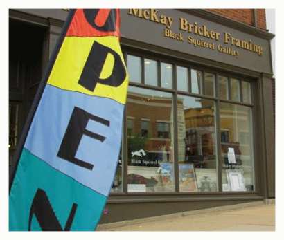 Exterior of Black Squirrel Gallery/ McKay Bricker Gallery & Framing in Kent, Ohio