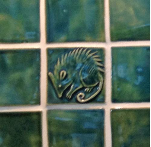 Hand-made Possum Ceramic Tile