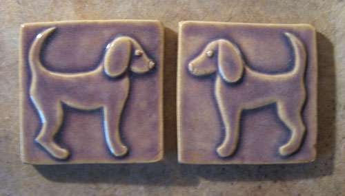 Ceramic Handmade Dog Tiles