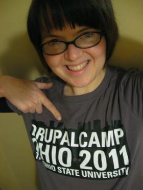 me in a drupal camp ohio t-shirt