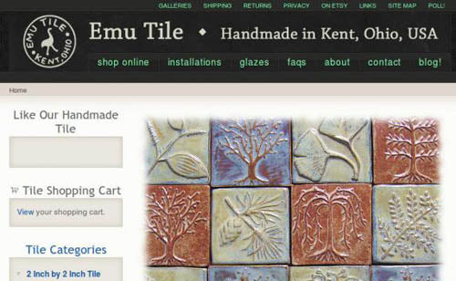 Emu Handmade Ceramic Tile Version 3