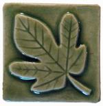 Fig Leaf Ceramic Handmade Tile