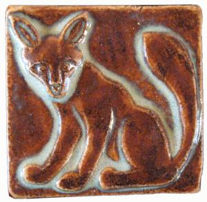 Fox Ceramic Hand Made Tile