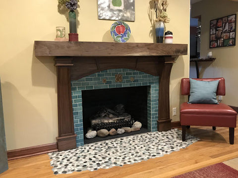 Handmade Tile Craftsman style hearth