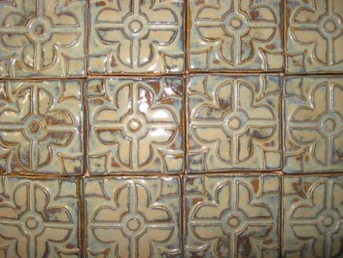 geometric handmade art tiles